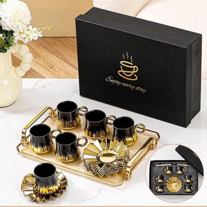 Juego de Tazas de Café Árabe de Cerámica de Lujo de 90 ml, Tazas de Café de Cerámica - Product Image 1