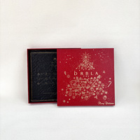Boîte à couvercle rigide en carton, nouvelle mode de Noël, en gros, avec logo imprimé sur le cou, pour cadeau