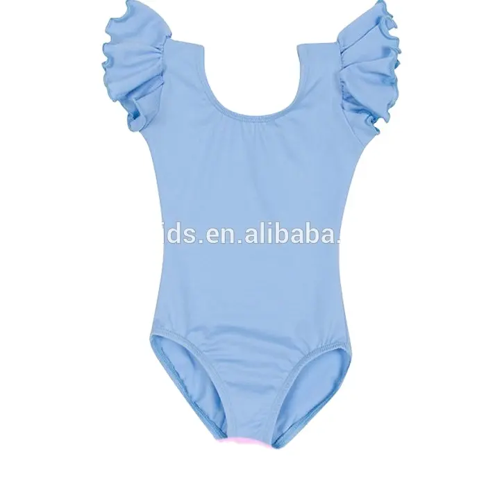 Abbigliamento In Cotone Spandex di Un Pezzo flutter manica Body Ragazze Classic Team Manica Lunga Ginnastica Ritmica Body Perizoma