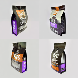 Impressão personalizada <span class=keywords><strong>pet</strong></span> <span class=keywords><strong>food</strong></span> saco ziplock, Quad-<span class=keywords><strong>seal</strong></span> fundo plano stand bolsa saco com reforço, 8 selo lateral <span class=keywords><strong>Pet</strong></span> <span class=keywords><strong>Food</strong></span> Packaging <span class=keywords><strong>Bag</strong></span> - Product Image 2