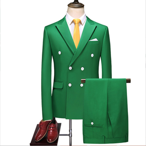 Classique luxe 2 pièces hommes costume de <span class=keywords><strong>mariage</strong></span> mode hommes mince couleur unie affaires bureau costume ensembles <span class=keywords><strong>grande</strong></span> <span class=keywords><strong>taille</strong></span> hommes manteau + <span class=keywords><strong>pantalon</strong></span> - Product Image 2