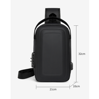 Produits Tendance 2026 – Sac de Poitrine Urbain Anti-Vol Personnalisable avec Logo, Porte-Cartes Durable et Port USB Intégré