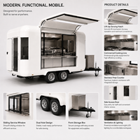 Café Dessert de couleur personnalisée Smoothie et vendeur de jus avec structure portable cuisine mobile moderne camion alimentaire remorque