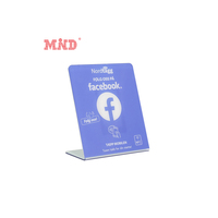 Acrylique médias sociaux NFC Google Review Stands NFC google Reviewand Menu Stand pour Google TikTok Facebook QR Display