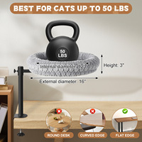 Lit de bureau rotatif à 360° pour chat, avec pince métallique réglable en hauteur pour bureau, 3 kg, certifié CE, vente en gros
