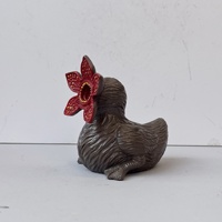 Petite statue en résine de canard monstre effrayant, décoration pour la maison, le bureau, la bibliothèque