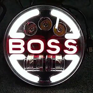 7 pouces <span class=keywords><strong>BOSS</strong></span> LED moto clignotant phare salut/Lo faisceau pour Harley Road King Wrangler Honda Hornet Suzuki Yamaha - Product Image 5