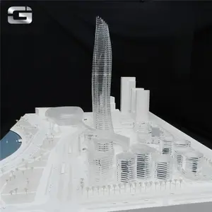 3D Rapid Prototyp Harz Architektur Modellbau, Kunststoff Modell Kits Gebäude, 3D Gebäude Kristall Modell