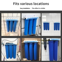 Système de filtration d'eau à 3 ou 4 étapes avec boîtier Big Blue de 20 pouces pour prétraitement de machines de traitement d'eau commerciales et services alimentaires