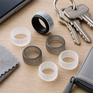 Oura <b>Ring</b> 5/4 Galaxy <b>Ring</b> RingConn Ultrahuman Silicone Cover Case Clear Transparent Smart <b>Ring</b> Protector Ultra <b>Thin</b> Anti Scratch - Product Image 4