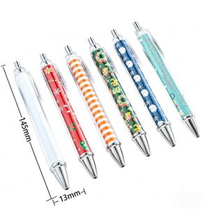 Personalized Custom Printing Gifts Window Clear Plastic Sleeve Blank Assemble <b>Sublimation</b> <b>Pen</b> DIY Paper Banner Insert Ball <b>Pens</b> - Product Image 3