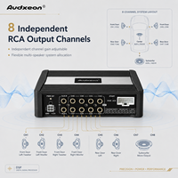 Amplificador DSP para Auto Clase D de 4 Entradas y 8 Salidas con Salida RCA de 8 Canales y Ecualizador de 31 Bandas, Amplificador de Audio para Auto, Procesador DSP
