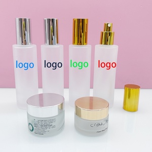 ชุดขวดเครื่องสำอางหรูหรา ขวดปั๊มแก้ว ขวดโหลแก้ว สำหรับบรรจุภัณฑ์เครื่องสำอาง ขวดโลชั่น ผลิตภัณฑ์ดูแลผิวกาย - Product Image 6