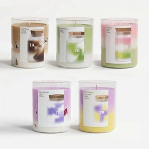 Luxury Layered Drink Scented Soy Wax <b>Candle</b> Iced Matcha Latte For Modern Cafe Decor Wholesale Private Label Premium <b>Set</b> - Product Image 1