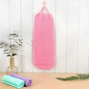 Strong <b>Back</b> <b>Scrub</b> Bath Towel with Elastic Drawstring Nylon Shower Strip for Body Exfoliating and Cleaning - Product Image 3