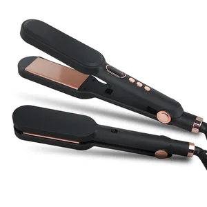 Customized Wholesale Professional Flat Iron Titanium Fast Hair Straightening With LCD Display