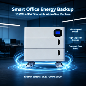 Batteria al Litio LiFePO4 51.2V 200Ah 10.24kWh Impilabile a Parete con Inverter Solare Ibrido BMS RS485 per Accumulo Energetico Domestico, Disponibile in Stock UE - Product Image 1