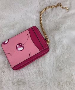 Luxury High Quality Designer <b>Wallet</b> <b>Card</b> Holder for <b>Ladies</b> and Men Zipper Closure PVC Lining Cherry <b>Wallet</b> - Product Image 2