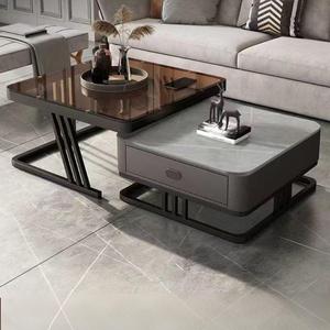 <span class=keywords><strong>Mesa</strong></span> de Centro de Piedra Sinterizada Nórdica Simple Moderna Multifuncional y Móvil, Económica, para Sala de Estar de Apartamentos Pequeños - Product Image 5