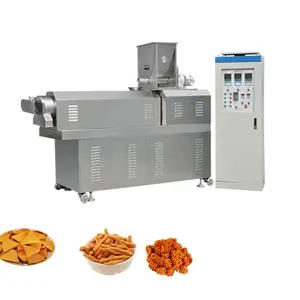 High Quality Fried corn chips snack extruder fried bulges equipment line with good quality