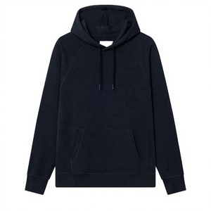 Men's <b>Black</b> Hooded Pullover Embroidered Custom Logo Regular Fit Knitted Polyester/Cotton Quick Dry <b>Sweatshirt</b> for Autumn Casual - Product Image 4