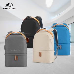 Kingsons Men's <b>Backpack</b> Nylon Lightweight Large Capacity Waterproof Commuter Laptop Bag Gray <b>Black</b> Blue Off White 20-35L - Product Image 1