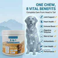 Complément Articulaire pour Chiens 8-en-1 : Glucosamine, Chondroïtine, Calcium, Vitamines – Soutien Immunitaire, Absorption Rapide, Sans Produits Chimiques (OEM)