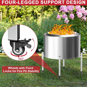 Firepit Stand Stainless <strong>Steel</strong> Adjustable Stand for Camping <strong>Outdoor</strong> <strong>Fireplace</strong> Stand for Solo Stove Bonfire - Product Image 6