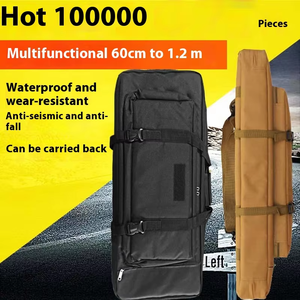 Double Layer Thickened Polyester <b>Fishing</b> <b>Rod</b> Bag Platform Egg Cotton Tactical Bag Shoulder Launcher Toy Tool Dual Gun Bag - Product Image 5