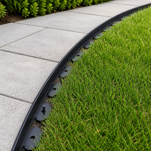 Sunsbuild Black Plastic <b>Garden</b> Edging with Stakes Landscape Border for Outdoor Walkways,Landscaping and Gates - Product Image 5