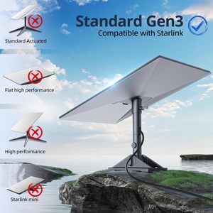 Support de parabole en aluminium moulé robuste, base de toit réglable pour camping-car et bateau, support anti-corrosion pour Starlink Gen 3 - Product Image 6
