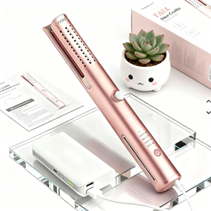 เครื่องหนีบผมมินิแบบพกพาไร้สาย 2-in-1 พร้อมแผ่นความร้อนลอย 3 มิติ ชาร์จด้วย Type-C <span class=keywords><strong>ป</strong></span>รับอุณหภูมิได้ 4 ระดับ - Product Image 1