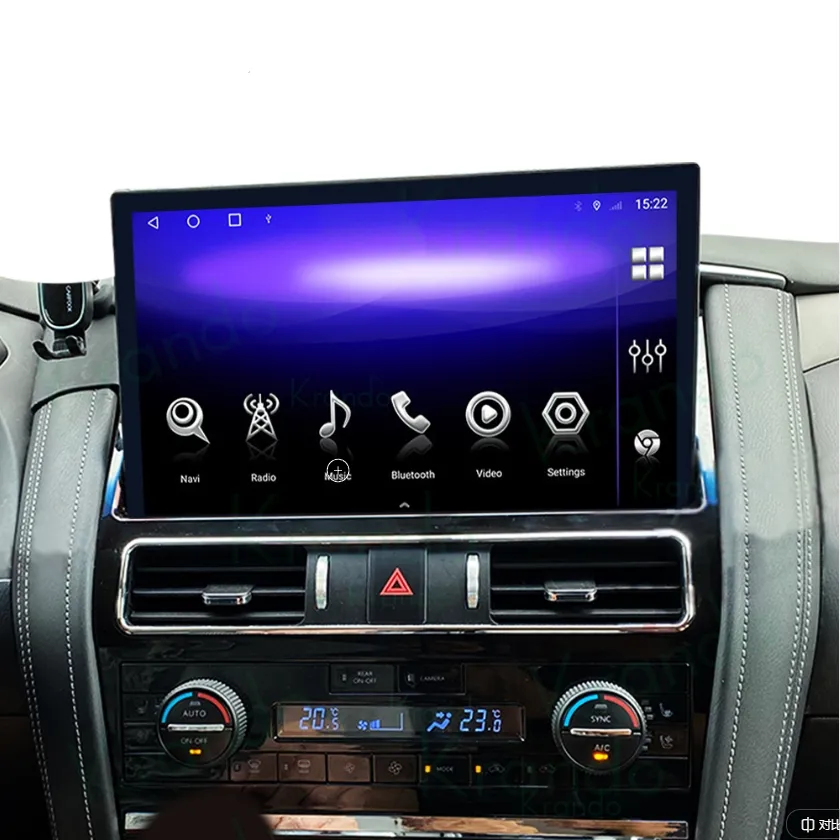 Krando Nieuwe 16.5Inch 6G 128G Auto Dvd-Speler Voor Nissan Armada Patrouille Royale Sl Y62 Qx80 Qx56 Amanda 2011-2020 Multimedia Tablet