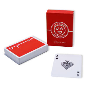 Design personnalisé significatif Happy Face boîte en bois noir brillant cartes à jouer cartes espagnoles imprimer - Product Image 2