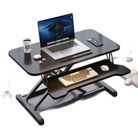 Bureau télescopique extensible avec structure métallique durable et grand plateau pour conférence et télétravail