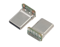 Bestseller Typ-C Männlicher USB 3.1 5-Pin Rechtwinkliger Steckverbinder mit Kupferkontakt und Edelstahlgehäuse für Stromanwendungen