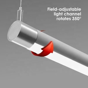OEM 4000K Hình Dạng Sóng Tùy Chỉnh Treo Trực Tiếp Phát Ra Ánh Sáng Mặt Dây Chuyền <span class=keywords><strong>LED</strong></span> Tuyến Tính Với DALI Có Thể Điều Chỉnh Độ Sáng Với Bộ Khuếch Tán Có Thể Xoay - Product Image 3