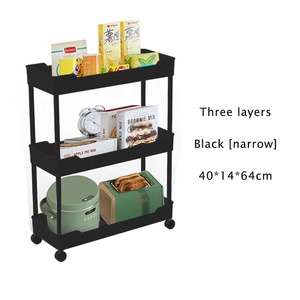 Carrito de almacenamiento de cocina de nuevo diseño de fábrica, carrito de almacenamiento de baño multicapa de gran capacidad, estante con ruedas - Product Image 3