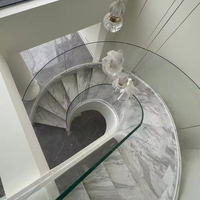 Escalier Circulaire Moderne de Style Australien, Design Hélicoïdal avec Marches en Marbre pour Appartement Intérieur