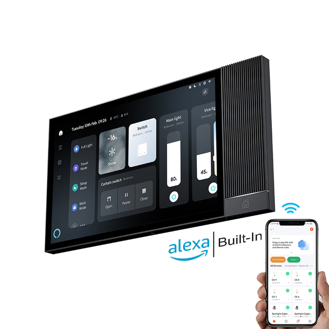Smart Life and Matter Supported Alexa Voice Controllable In-wall with Google Home Compatibility Tuya Smart Touch Panel