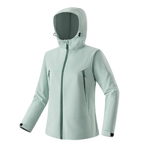 Chaqueta Softshell Transpirable para Mujer con Capucha Desmontable y Mangas Completas para Actividades al Aire Libre - Product Image 1