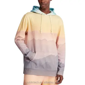 OEM wholesale front pouch pocket fleece long sleeved spring adjustable drawstring hoodie for men