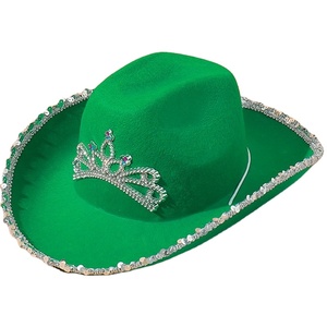 <span class=keywords><strong>Sombrero</strong></span> de Vaquera Rosa con Lentejuelas y Diseño de Corona de <span class=keywords><strong>Princesa</strong></span> - Product Image 3