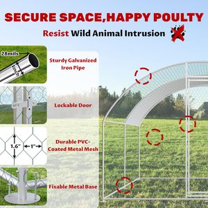 Moins cher Grand Lapin Lapin <span class=keywords><strong>Cage</strong></span> 13.1 'L x 9.8 'W x 6.6 'H Poulailler en métal - Product Image 4