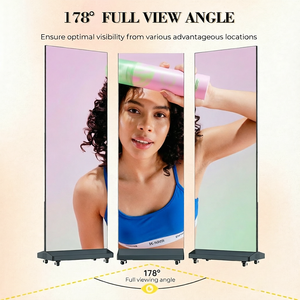 Pantalla LED móvil con soporte para póster, video wall P1.2 P1.8 P2.5, controlada por wifi, pantalla LED vertical para publicidad comercial - Product Image 1
