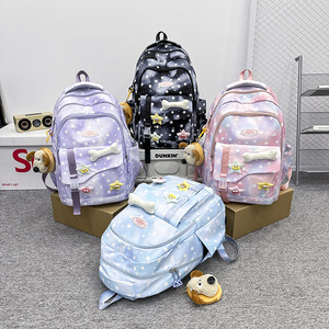 กระเป๋าเป้สะพายหลังสีสันสดใสสำหรับเด็กผู้หญิงวัยรุ่นนักเรียน - Product Image 1