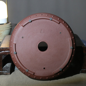 Maceta de Arcilla Morada Redonda y Poco Profunda con Remaches, Estilo Chino Clásico, para Bonsái de Escritorio - Product Image 4