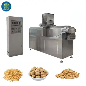 automatic soy nuggets protein food extruder machines vegetarian soya meat chunks making machine plant