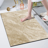 Tapis de sol de salle de bain simple en terre de diatomée, très absorbant, antidérapant, séchage rapide, style chinois moderne pour l'entrée des toilettes