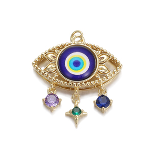 Diy Charms for Make Earrings Bracelet Necklace Bohemia Star Eyes Hearts for <strong>Jewelry</strong> Making <strong>Supplies</strong> Gold Color Dijes <strong>Designer</strong> - Product Image 2